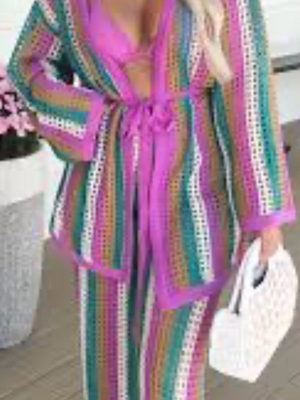 Vibrant Crochet Stripe Set